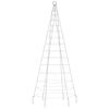 vidaXL Albero di Natale a LED su Pennone 200 LED Bianco Caldo 180 cm