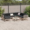 vidaXL Set Divani da Giardino 8 pz con Cuscini Legno Massello di Pino
