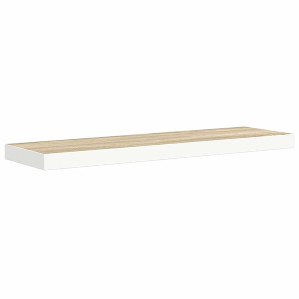 vidaXL Scaffale a Parete Rovere e Bianco 90x23,5x3,8 cm in MDF