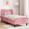 vidaXL Struttura letto con materasso Rosa 80 x 200 cm Velluto