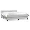 vidaXL Giroletto a Molle con Materasso Grigio Chiaro 200x210cm Velluto