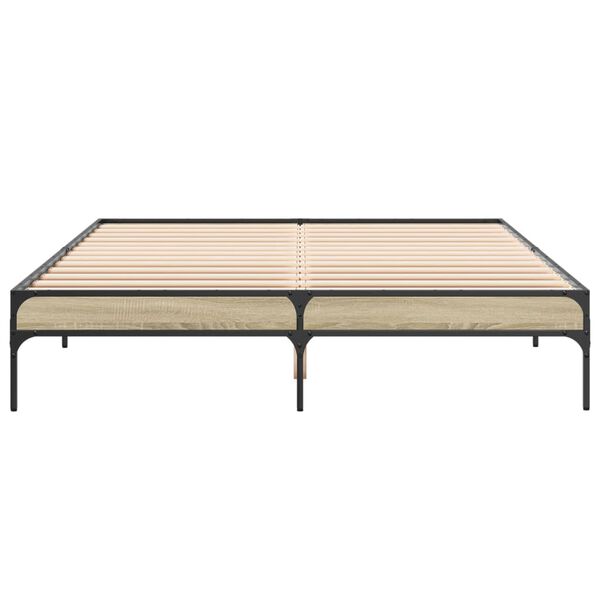 vidaXL Giroletto Rovere Sonoma 150x200 cm in Legno Multistrato Metallo