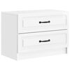 vidaXL Armadio da Notte con cassetto Bianco Lucido 62 x 34,5 x 44,5 cm