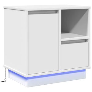 vidaXL Armadio da Notte Bianco 50 x 34,5 x 50 cm. Legno multistrato