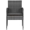vidaXL Set da Pranzo per Esterni 3 pz in Polyrattan Grigio