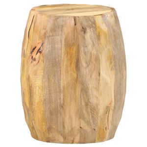 vidaXL Sgabello a Forma di Tamburo in Legno Massello di Mango