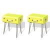 vidaXL Comodini 2 pz 49,5x36x60 cm Gialli