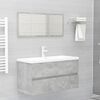 vidaXL Set Mobili da Bagno Grigio Cemento in Legno Multistrato