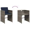 vidaXL Set da Pranzo da Giardino 9 pz con Cuscini in Polyrattan Grigio