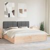 vidaXL Letto con Testiera Rivestita Grigio scuro 180 x 200 cm