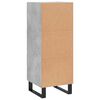 vidaXL Credenza Grigio Cemento 34,5x34x90 cm in Legno Multistrato