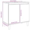 vidaXL Mobile Lavabo Rovere Artigianale 58x33x60 cm Legno Multistrato