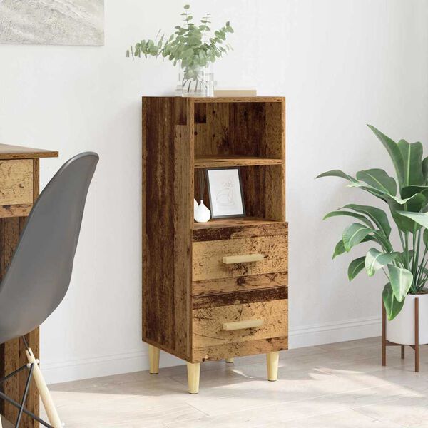 vidaXL Credenza Legno vecchio 34 x 34,5 x 90 cm Legno multistrato