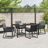 vidaXL Set da Pranzo per Giardino 5 pcs Nero