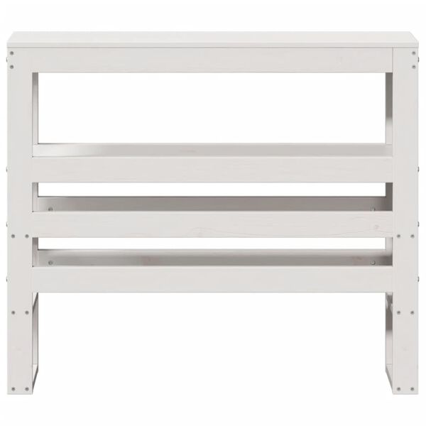 vidaXL Testiera con Ripiani Bianca 75 cm in Legno Massello di Pino