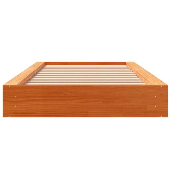 vidaXL Letto senza Materasso Marrone Cera 90x200 cm Legno di Pino