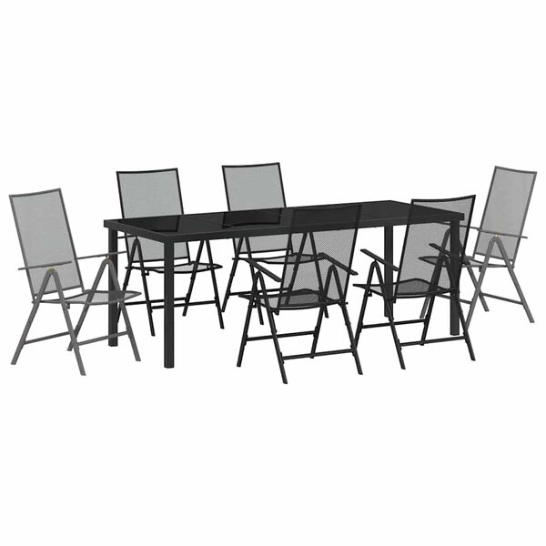 vidaXL Set da Pranzo per Giardino 7 pcs Antracite