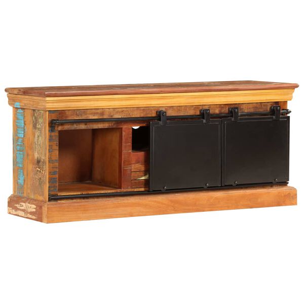 vidaXL Mobile Porta TV 110x30x45 cm in Legno Massello di Recupero