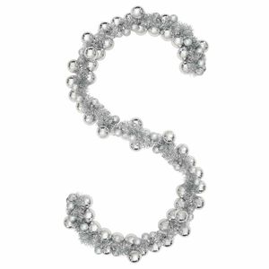 vidaXL Ghirlanda di Palline di Natale LED Argento 186 cm Polistirolo