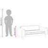 vidaXL Divano per Bambini con Poggiapiedi Crema 100x50x30cm Similpelle