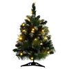 vidaXL Albero di Natale Preilluminato con Palline Verde 60 cm