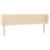 vidaXL Testiera ad Orecchio Crema 203x23x78/88 cm in Tessuto