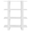 vidaXL Libreria/Divisorio Bianco Lucido 100x30x123,5 cm