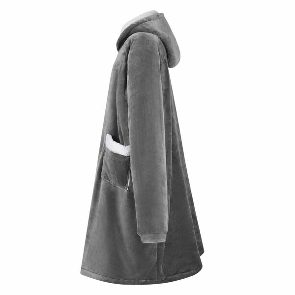 vidaXL Felpa coperta Grigio scuro s Pile e Flanella