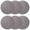 vidaXL Sottobicchieri in juta 6 pz Grigio 100% Juta Tossa