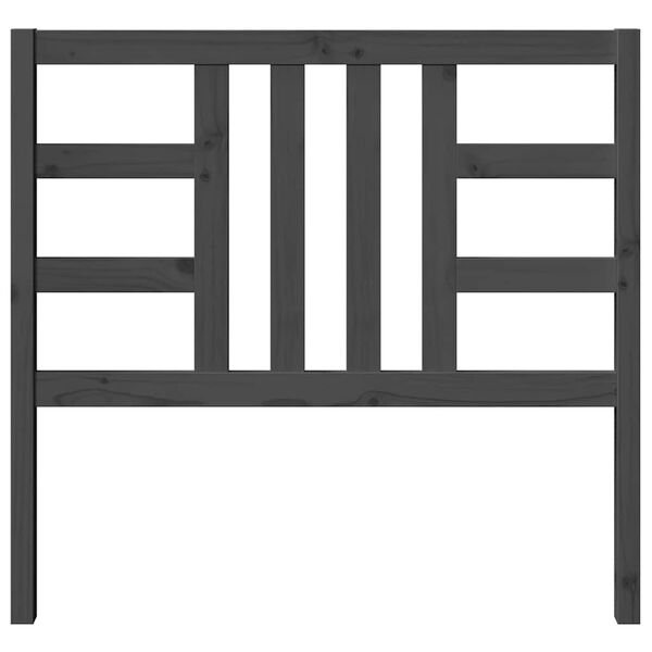 vidaXL Testiera per Letto Grigia 106x4x100 cm Legno Massello di Pino