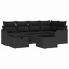 vidaXL Set Divano da Giardino 7 pz Poly Rattan