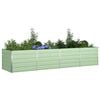 vidaXL Fioriera Verde Pastello 195 x 100 x 45 cm Acciaio zincato
