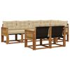 vidaXL Set di divani da esterno con cuscino 7 pcs Naturale e Beige