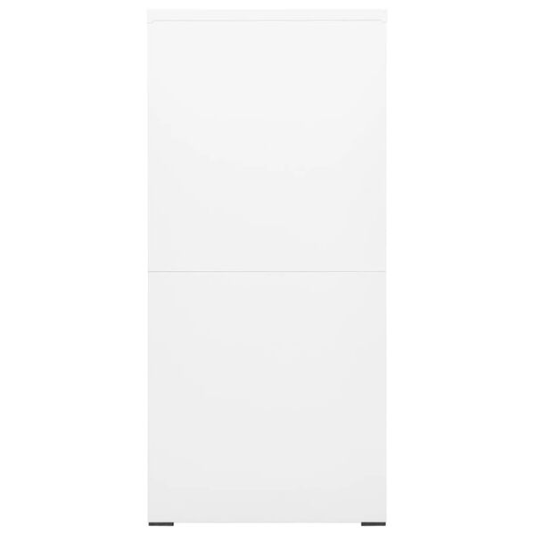 vidaXL Armadio Classificatore Bianco 46x62x133 cm in Acciaio