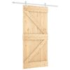vidaXL Porta scorrevole Naturale e Bianco 95 x 210 cm