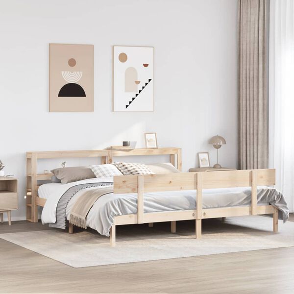 vidaXL Letto senza Materasso 180x200 cm in Legno Massello di Pino