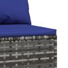 vidaXL Divani Centrali da Giardino con Cuscini 2pz Polyrattan Grigio