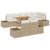 vidaXL Set Divano da Giardino 9 pz Beige Poly Rattan