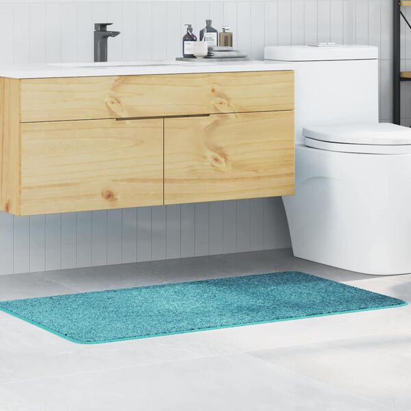 vidaXL Tappetino da bagno antiscivolo Turchese 70 x 120 cm PP