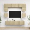 vidaXL Set di Mobili TV 8 pz Rovere Sonoma in Legno Multistrato