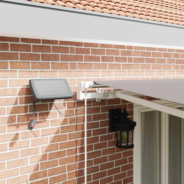 vidaXL Tenda Retrattile Grigio chiaro 500 &times; 300 cm Tessuto e acciaio