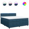 vidaXL Giroletto a Molle con Materasso Blu 180x200 cm in Velluto