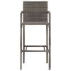 vidaXL Set Bar Giardino 5pz Grigio Legno Massello Acacia e Polyrattan