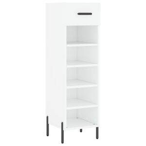 vidaXL Scarpiera Bianca 30x35x105 cm in Legno Multistrato