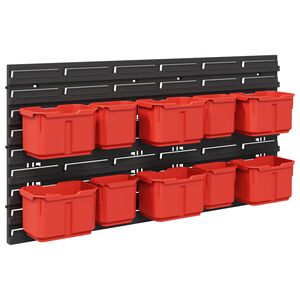 vidaXL Scaffale contenitore Nero e Rosso 77,5 x 2 x 39 cm
