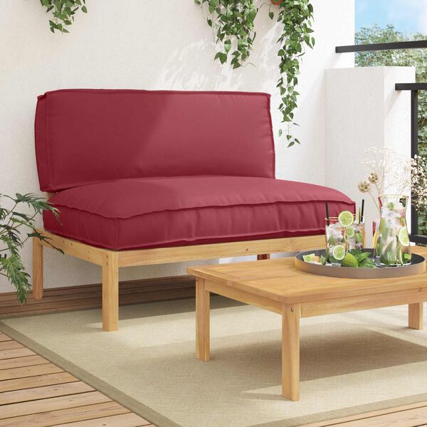 vidaXL Set di divani con cuscino Rosso Vino 120 x 92 x 69 cm
