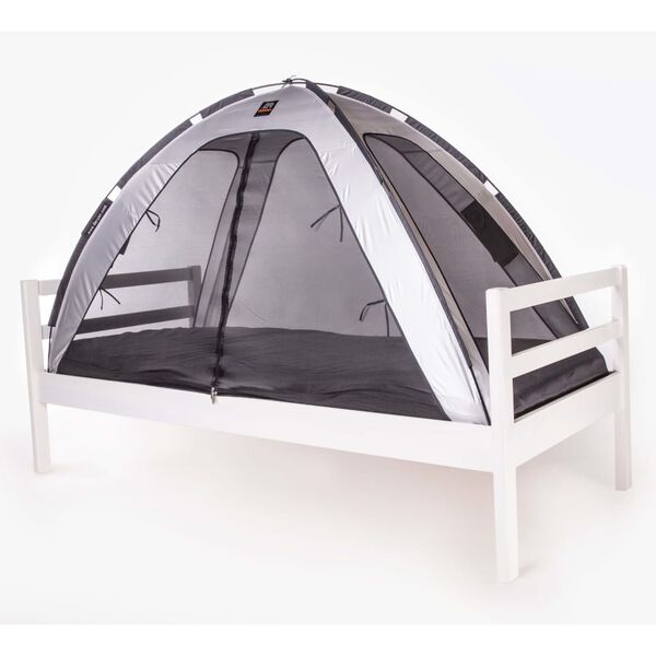 DERYAN Zanzariera a Tenda per Letto 200x90x110 cm Argento