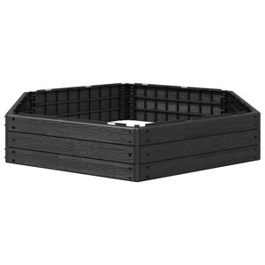 vidaXL Letto Rialzato Nero 148 x 129 x 25 cm PP