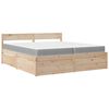 vidaXL Giroletto Cassetti e Materasso 200x200 cm Legno Massello Pino