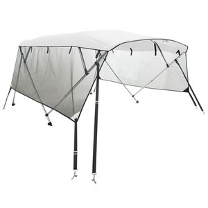vidaXL Bimini Prua con Pareti Laterali Rete 4Archi 243x(200-213)x137cm
